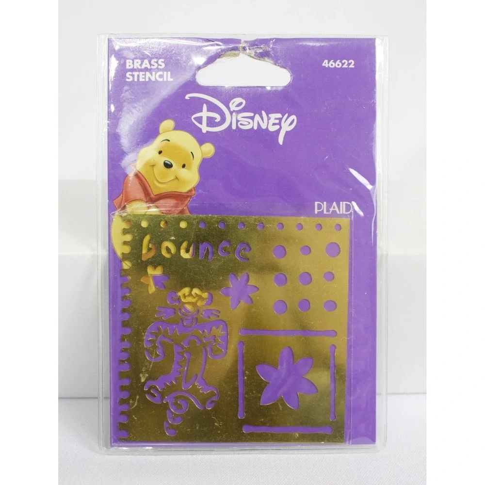 Disney & Winnie the Pooh Brass Stencils‎ Plaid  Lot of 4 NEW